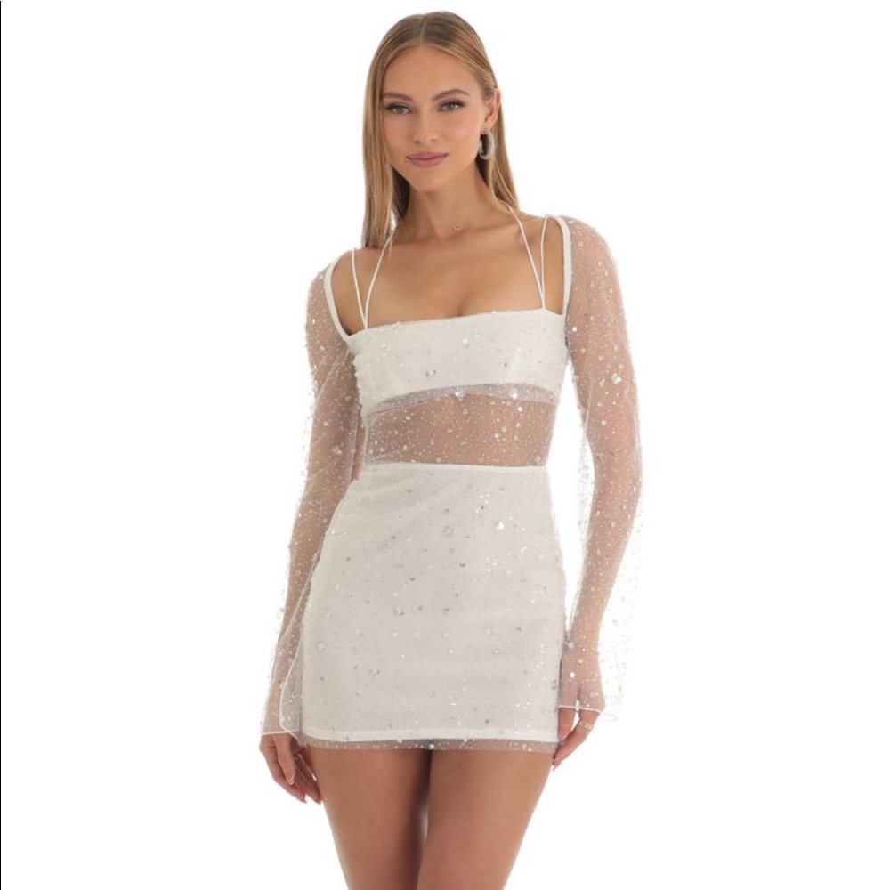 Lucy in the Sky Alliana Sequin Long Sleeve Dress